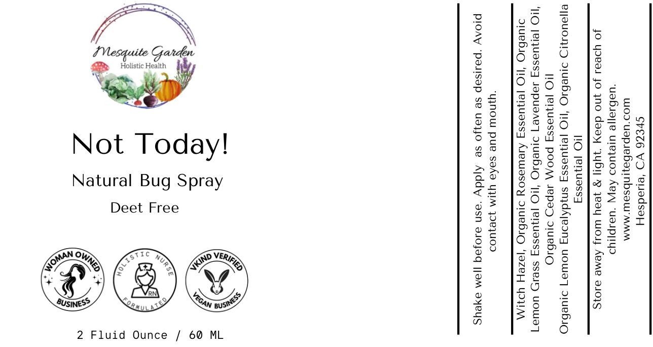 Not Today! Natural Bug Spray